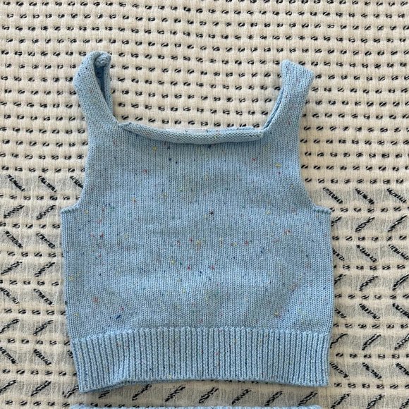 Orcas Lucille Speckled Blue Sweater Set - Picture 1 of 3